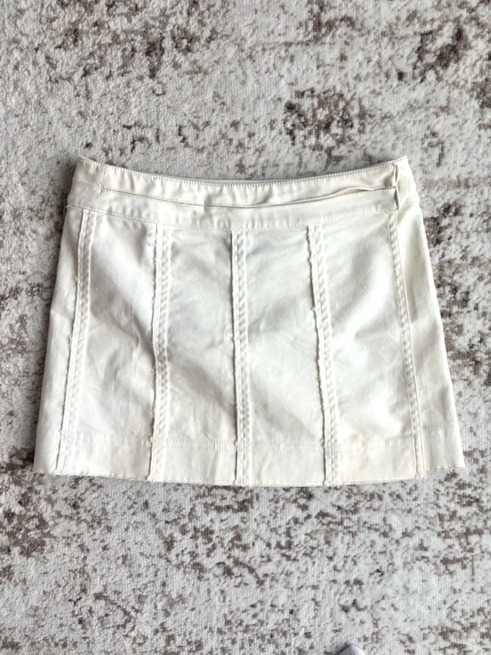 Zuczug Cream Wrap Mini Skirt - Clean A-Line Panel Design - Picture 2 of 10